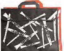 Flütlü Renkli Çantalar - Siyah - 1