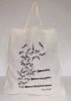 Nota ve Enstrüman Motifli Krem Kanvas Çanta - Musikboutique