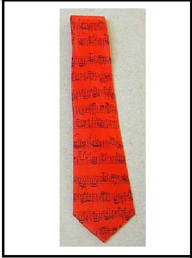 Notalı Kırmızı Polyester Kravat - Musikboutique