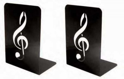 Metal Sol Anahtarı Şeklinde Kitap Desteği - Musikboutique