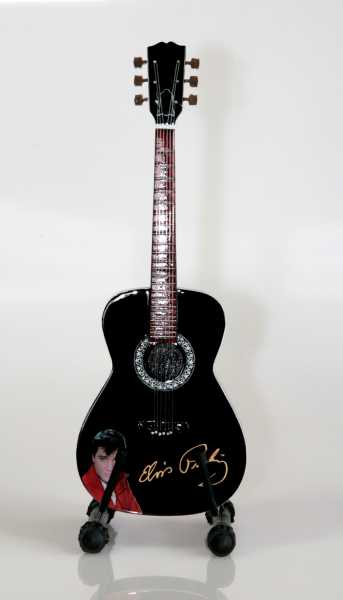 Minyatür - Standlı Akustik Gitar(Licensed Elvis Presley)