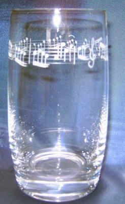 Notalı El Yapımı Su Bardağı - Thumbnail