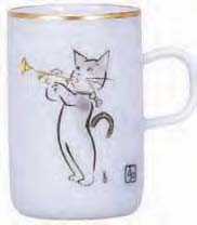 Trompet Çalan Kedi Kupa - Musikboutique