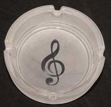 Sol Anahtarlı Cam Küllük - Musikboutique