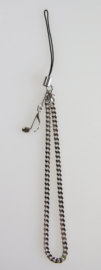 8 lik Nota Gümüş Kaplama Kolye Ucu - Musikboutique