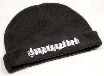 Nota Şerit Baskılı Bere - Polar Kumaş - Musikboutique