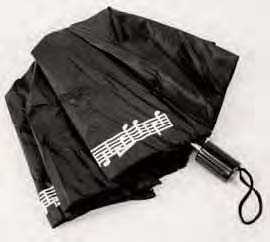 Siyah Nota Şeritli Şemsiye - 1