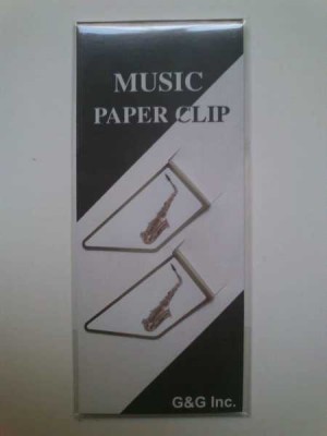 Saksafon Resimli Metal Ataş - G&G