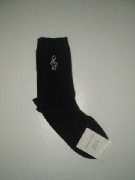 Sol Anahtarı Desenli Çorap