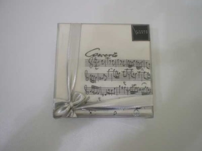 Bach Notalı Peçete - Hediye Paketli - Thumbnail