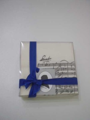 Beethoven Notalı Peçete - Hediye Paketli - Thumbnail