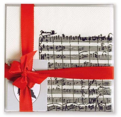 Mozart Notalı Peçete - Hediye Paketli - Thumbnail