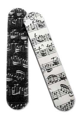 Siyah - Beyaz Notalı Tırnak Törpüsü Set - ViennaWorld