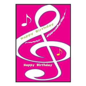 Sol Anahtarlı Doğum Günü Kutlama Kartı - Music Gifts