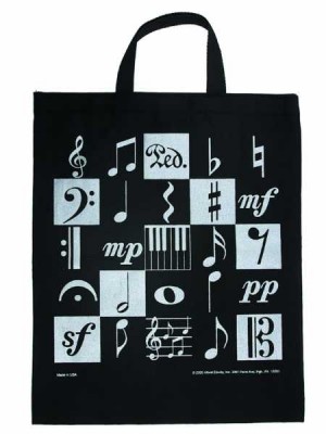 Müzik Motifli Büyük Boy Çanta - AİM GİFTS