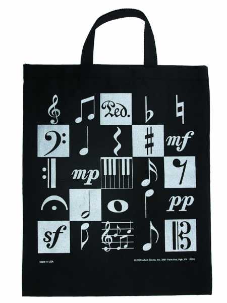 Müzik Motifli Büyük Boy Çanta - 1