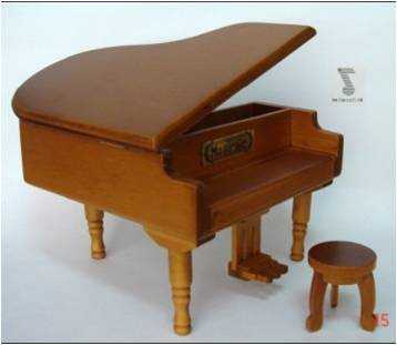 Kuyruklu Piyano Ahşap Müzik Kutusu - Fzsonata