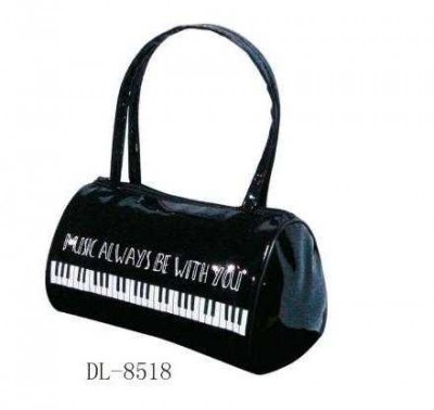 Tuşeli Parlak Siyah Kol Çantası - Fzsonata