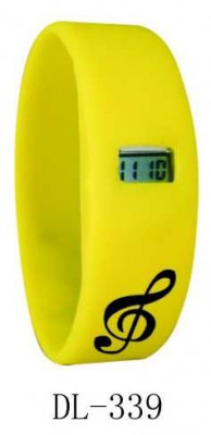 Sol Anahtarlı Sarı Dijital Saat - Thumbnail