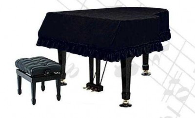 Kuyruklu Piyano Örtüsü - Siyah