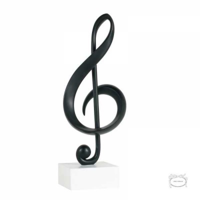 Büyük Sol Anahtarı Heykeli Siyah - Anka Verlag