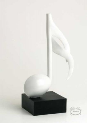 Büyük 16 lık Nota Heykeli Beyaz - Anka Verlag