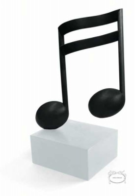 İki 16 lık Nota Heykeli Siyah - Anka Verlag