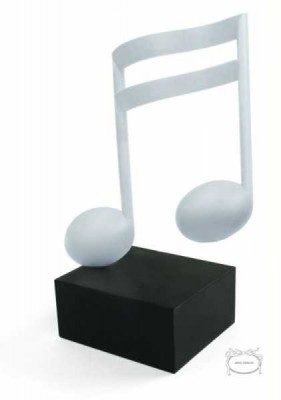 İki 16 lık Nota Heykeli Beyaz - Anka Verlag