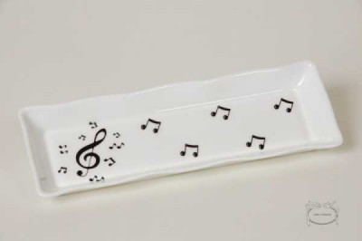 Sol Anahtarlı Notalı Küçük Servis Tabağı - Anka Verlag