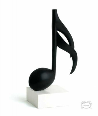 Büyük 16 lık Nota Heykel Siyah - Anka Verlag