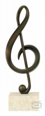 Sol Anahtarı Heykeli Bronz - Anka Verlag