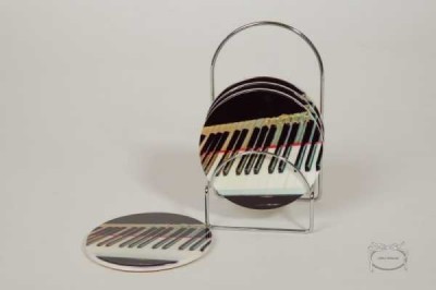 Klavyeli Bardak Altlığı 4 lü - Anka Verlag