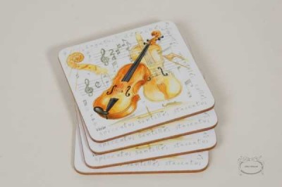 Keman Bardak Altlığı 4 lü - Anka Verlag