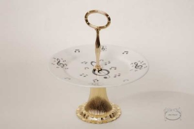 Sol Anahtarlı Tek Kat Servis Tabağı - Anka Verlag