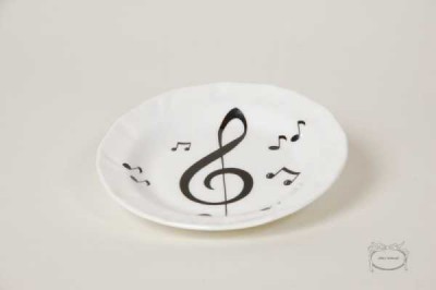 Sol Anahtarlı Notalı Küçük Tabak - Anka Verlag