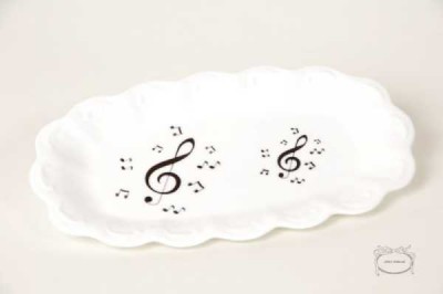 Fırfırlı Tabak - Sol Anahtarlı ve Notalı - Anka Verlag