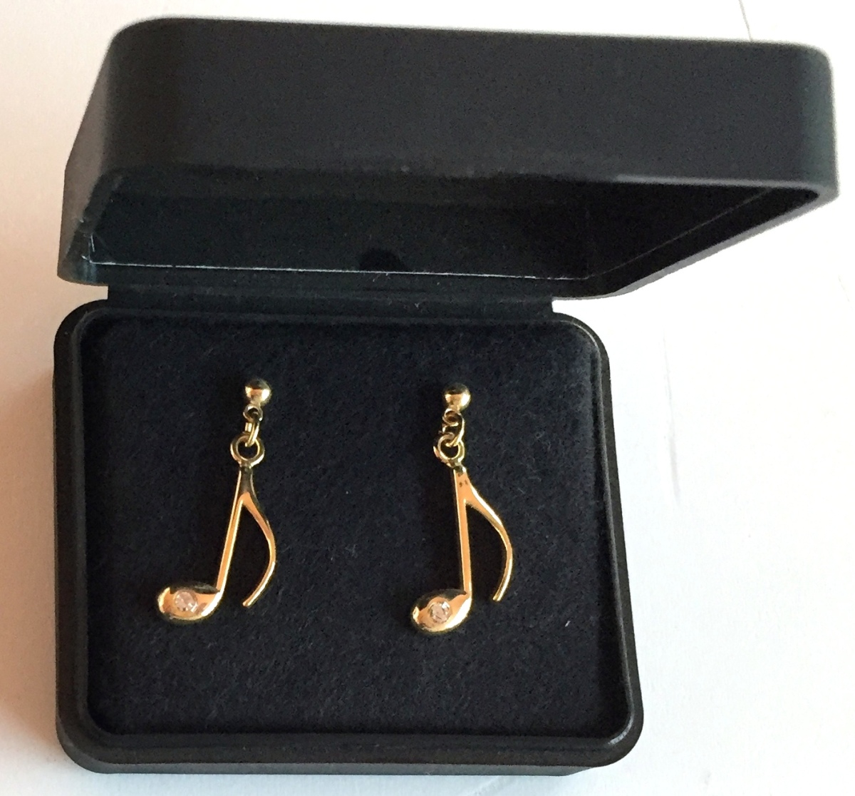 Altın Kaplama Taşlı 8'lik Nota Küpe - G&G