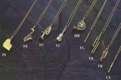 Altın Kaplama Trompet Kolye - G&G