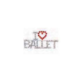 Taşlı I Love Ballet Yaka İğnesi