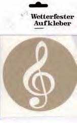 Altın Rengi Sol Anahtarı Sticker - Musikboutique