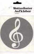 Siyah Sol Anahtarı Sticker - Musikboutique