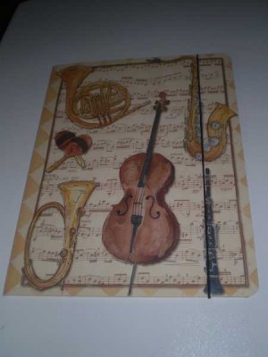 Enstrümanlı Lastikli Dosya - Musikboutique