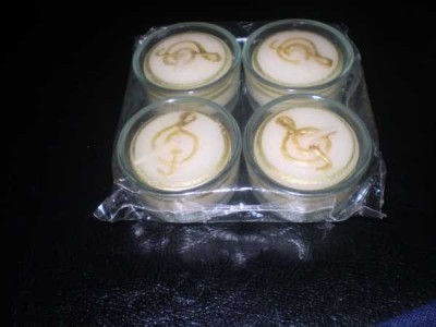 Yaldızlı Sol Anahtarlı Mum 4 lü Set - 5