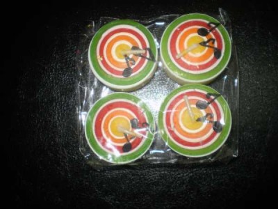 Renkli Notalı Mum 4 lü set - Musikboutique