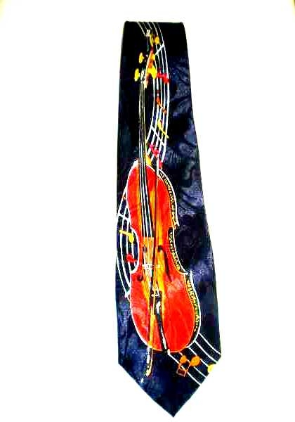 Lacivert Keman Kravat - Musikboutique