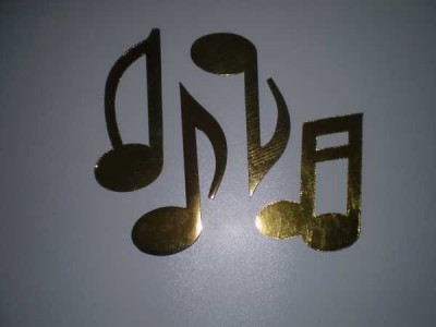 Altın Rengi 8 lik ve 16 lık Notalar Dekor Süsü 4 lü set - Musikboutique