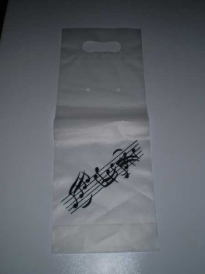 Şarap için Notalı Hediyelik Poşet - Musikboutique