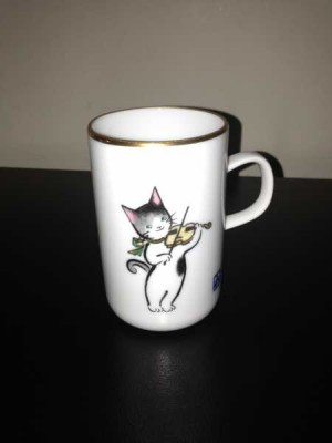 Keman Çalan Kedi Kupa - Musikboutique