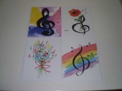 Müzik Temalı Kartpostal Set - SWANART