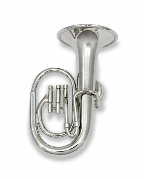 Magnet Çalgı Minyatür Tuba Gümüş - 1